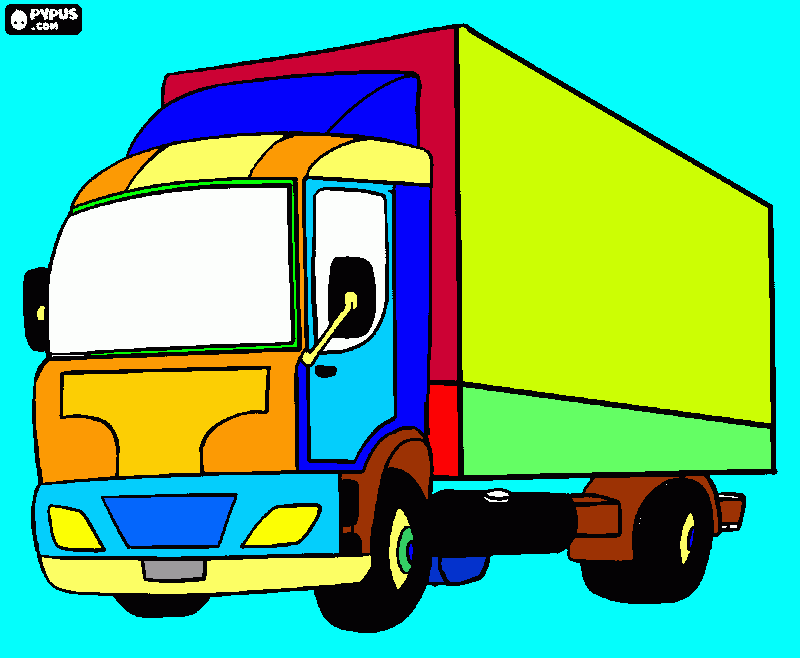 carreta para colorir e imprimir