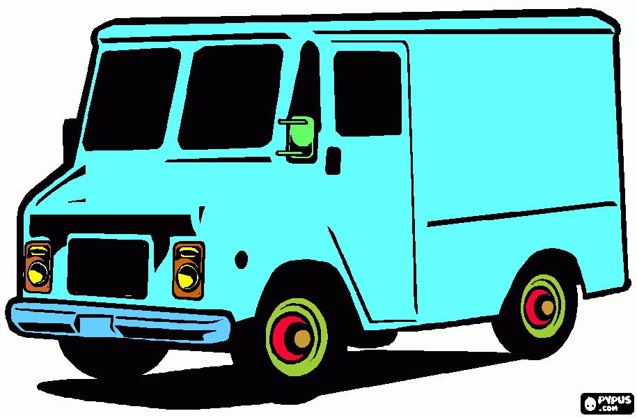 carrinha da padaria para colorir e imprimir