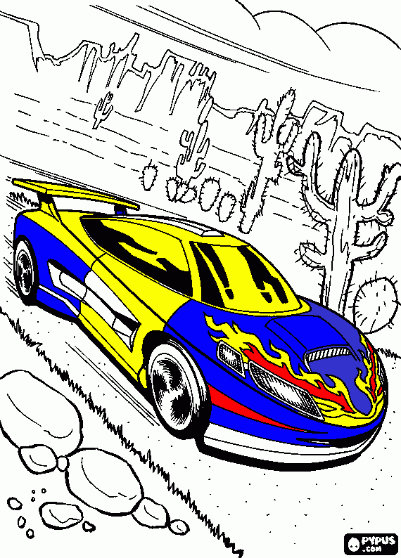 Carro 1 para colorir e imprimir
