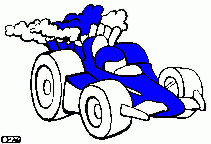 carro azul para colorir e imprimir