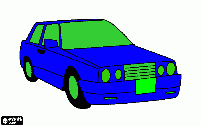 carro chapado para colorir e imprimir