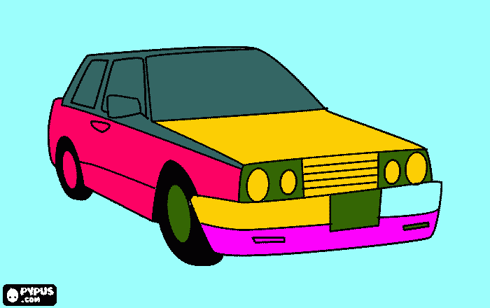 carro ciclope para colorir e imprimir