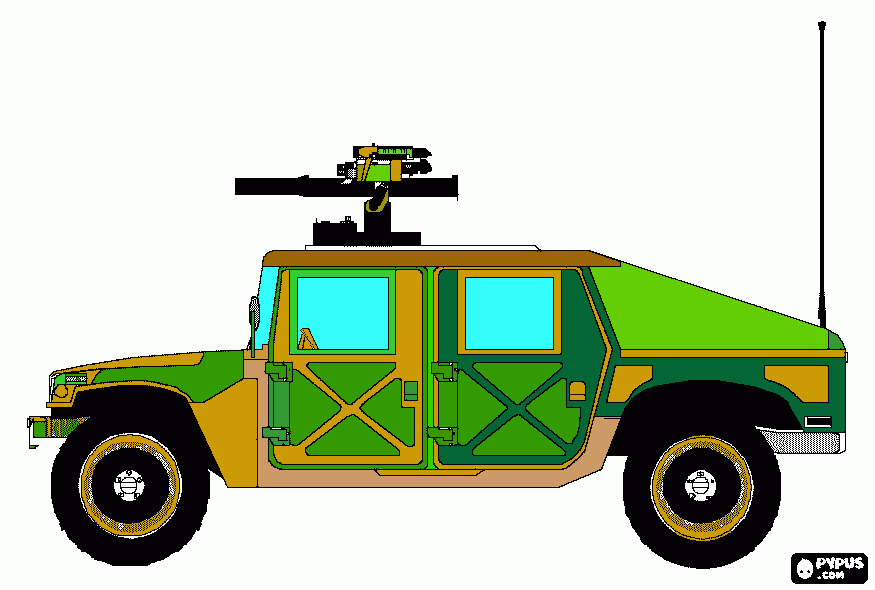 carro da tropa para colorir e imprimir