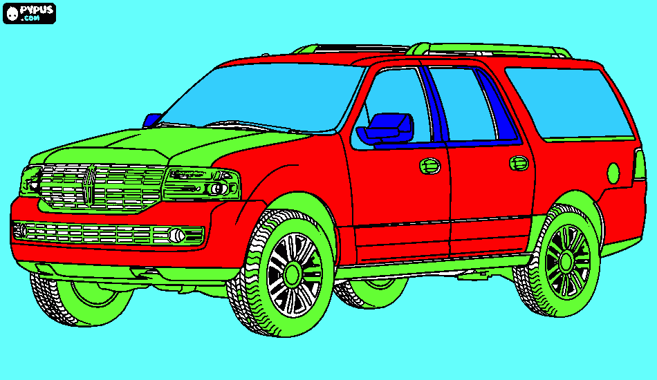 carro de luxo ( ford ) para colorir e imprimir