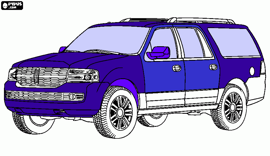carro de luxo esportivo fabricado pela ford fora da estrada para colorir e imprimir