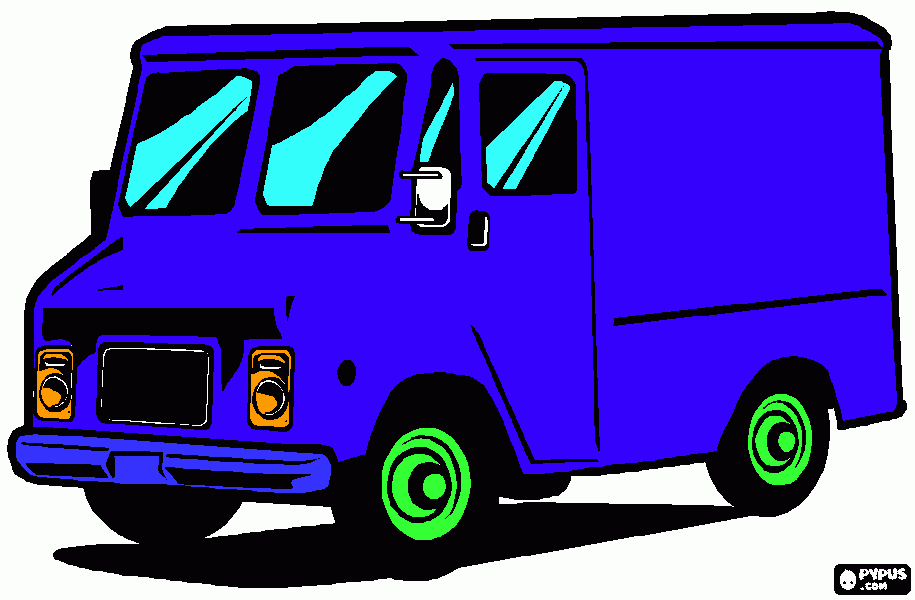 carro de sorvete para colorir e imprimir