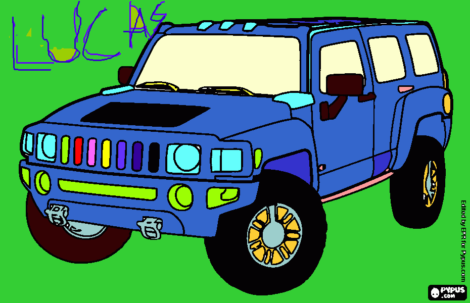 carro do lucas ryan para colorir e imprimir