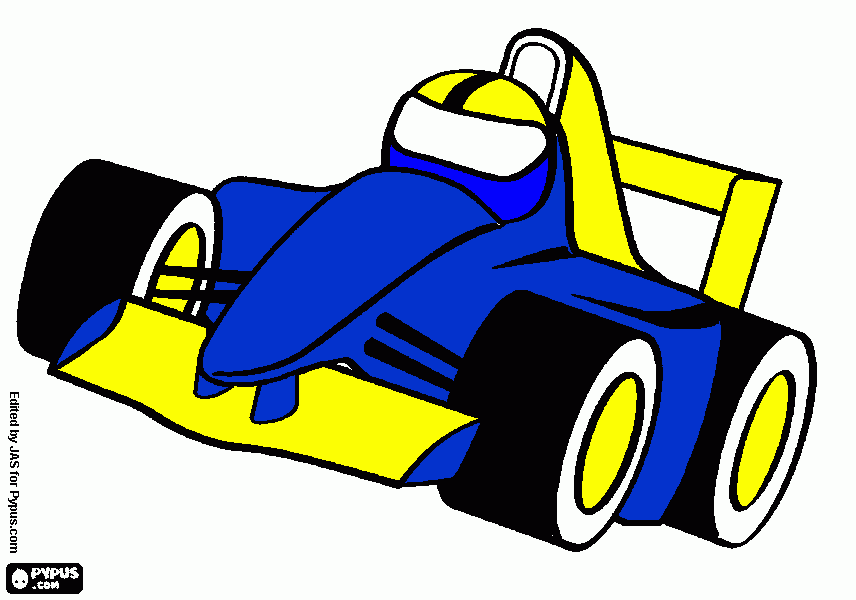 carro F1 Rotary para colorir e imprimir