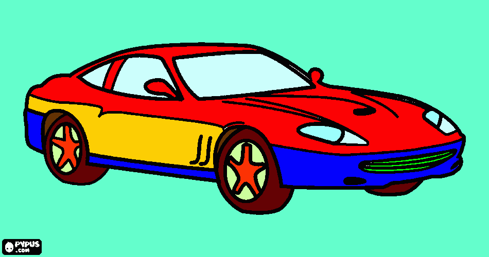 carro -ferrari para colorir e imprimir