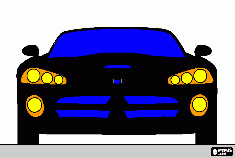 carro nervoso para colorir e imprimir