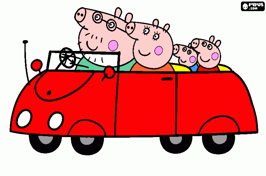 carro pig para colorir e imprimir