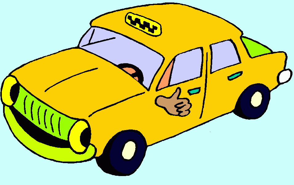 carro taxi para colorir e imprimir