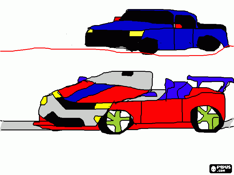 carro top  para colorir e imprimir