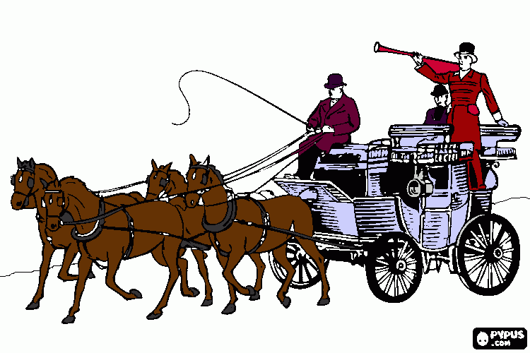 carroagem *--* para colorir e imprimir