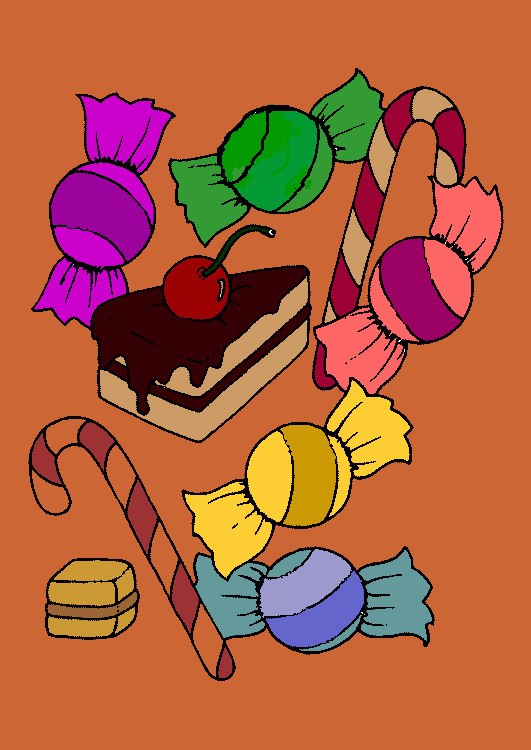 cartaz de bombom para colorir e imprimir