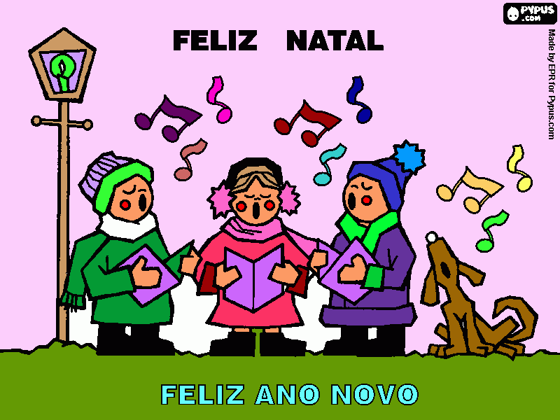 cartão de natal colorido para colorir e imprimir