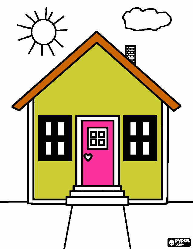 casa 02  quartos para colorir e imprimir