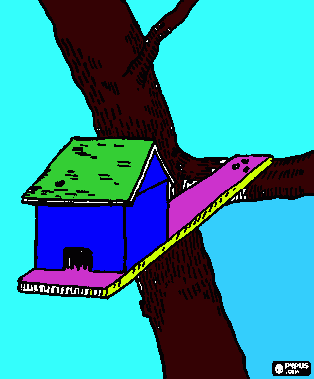 casa arvore para colorir e imprimir