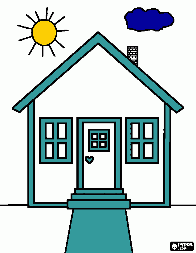 Casa CIA para colorir e imprimir