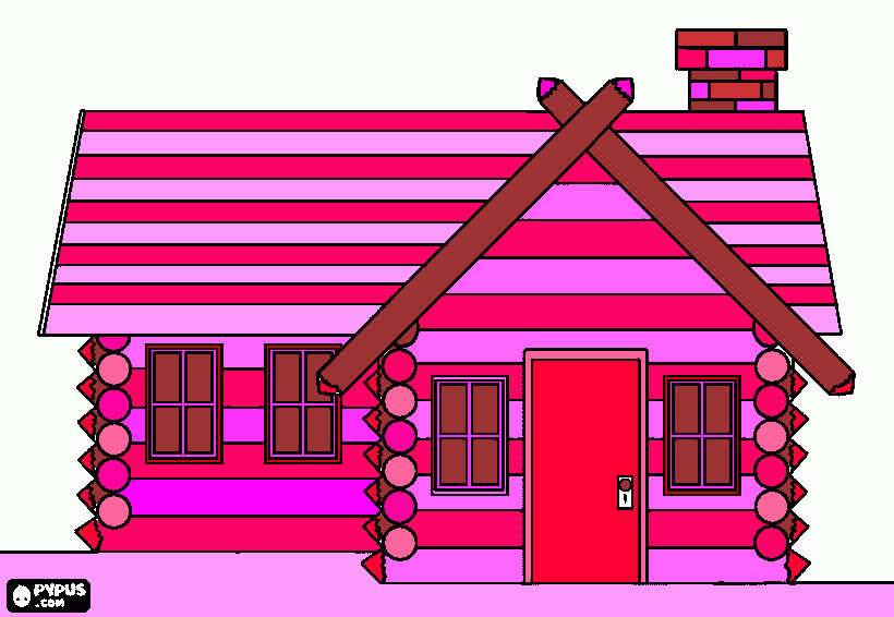 casa clorida para convite para colorir e imprimir