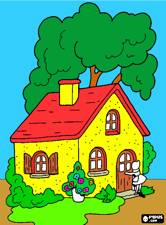 Casa da Avó para colorir e imprimir