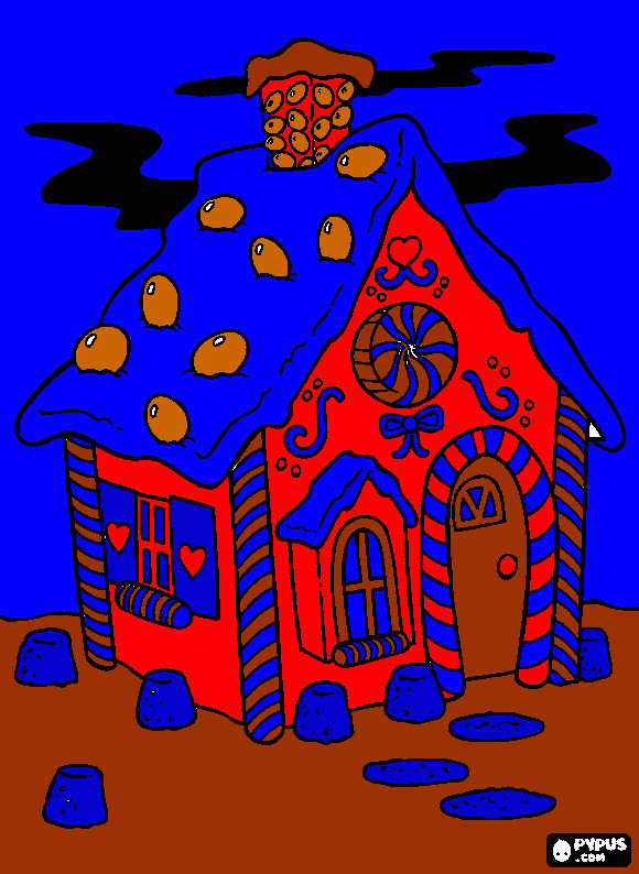 casa da bruxa para colorir e imprimir