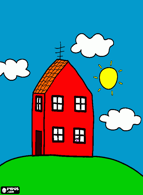 casa da peppa para imprimir , desenho casa da peppa