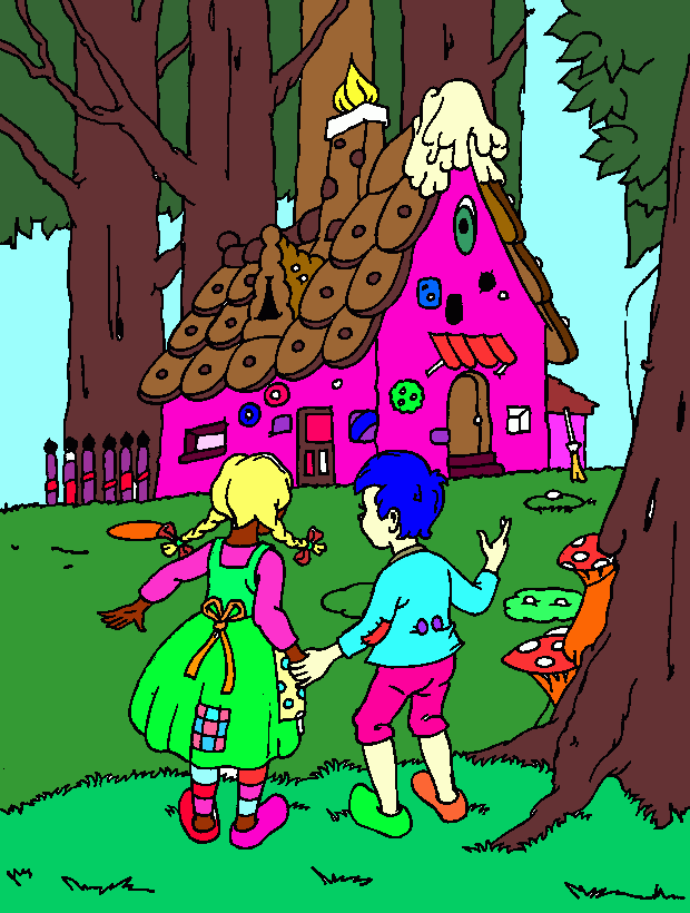 casa de joao e maria para colorir e imprimir