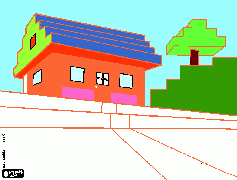 casa de minecraft para colorir e imprimir
