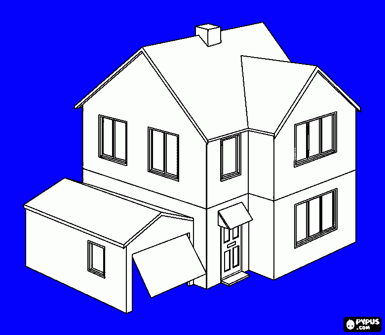 casa parapintar para colorir e imprimir