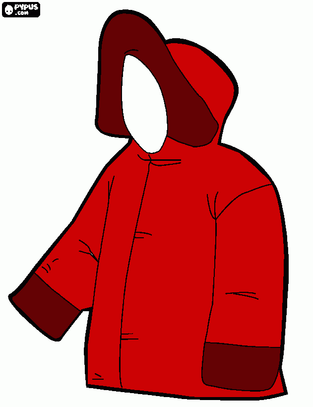 casaco 1 para colorir e imprimir