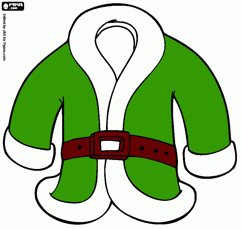 casaco 4 para colorir e imprimir