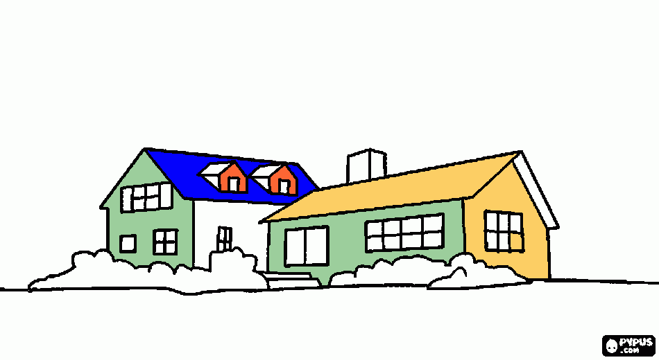 casas para colorir e imprimir