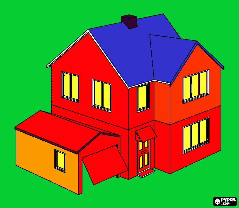 Casinha Feliz para colorir e imprimir