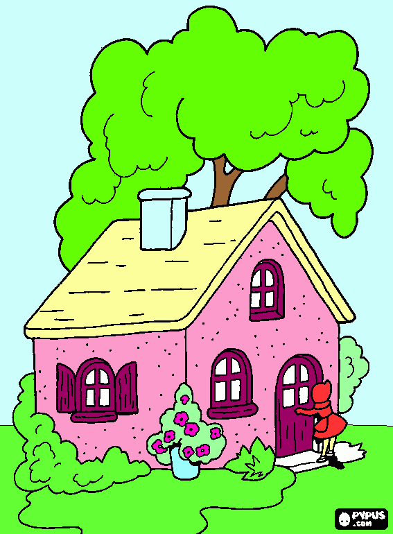 casinha linda para colorir e imprimir