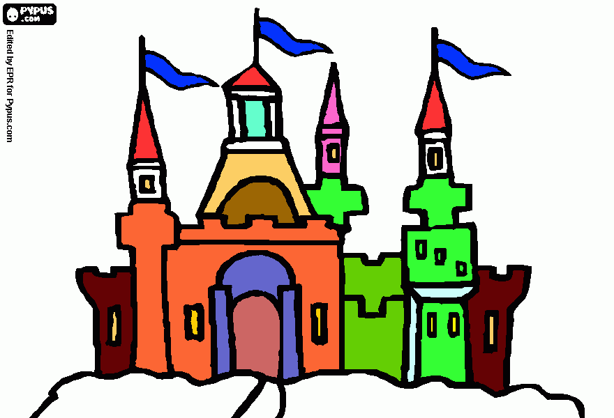 Castelo 2 - Rique para colorir e imprimir