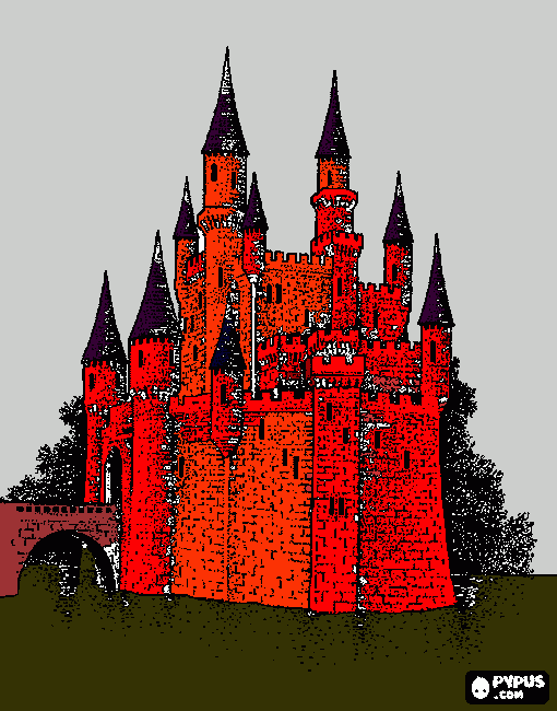 castelo do dracula para colorir e imprimir