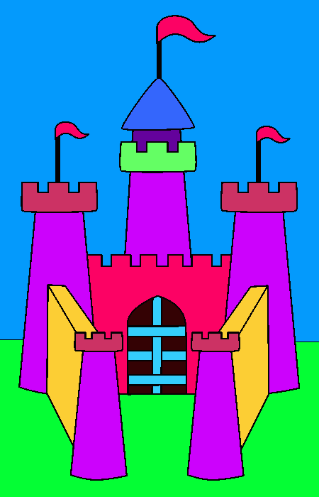 castelo encantado da princesa lara e a princesa ana para colorir e imprimir