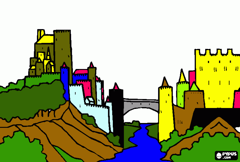 castelos de riquesas para colorir e imprimir