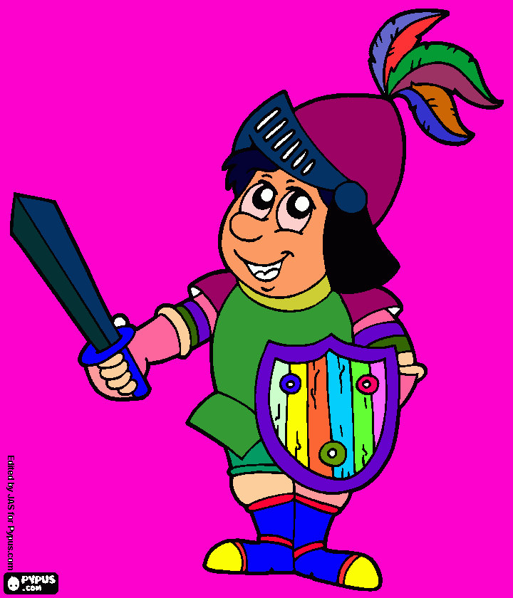 cavaleiro mauricio para colorir e imprimir