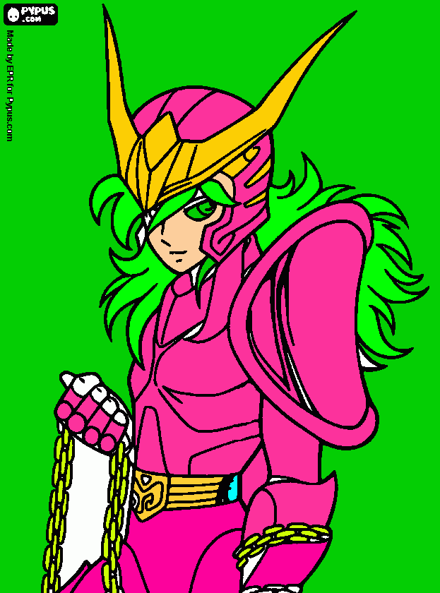 cavaleiro shun de andromeda para colorir e imprimir