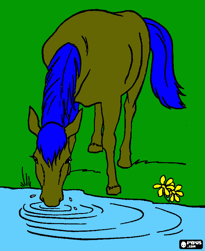 cavalo da ema para colorir e imprimir