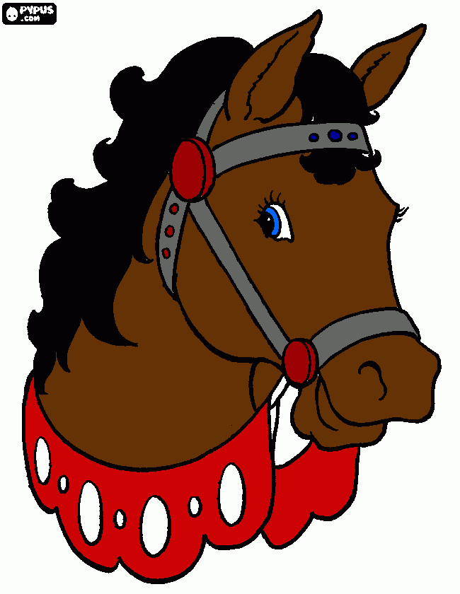 cavalo de arreio para colorir e imprimir