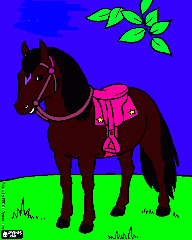 cavalo feliz para colorir e imprimir