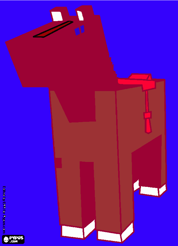 cavalo mini craft para colorir e imprimir