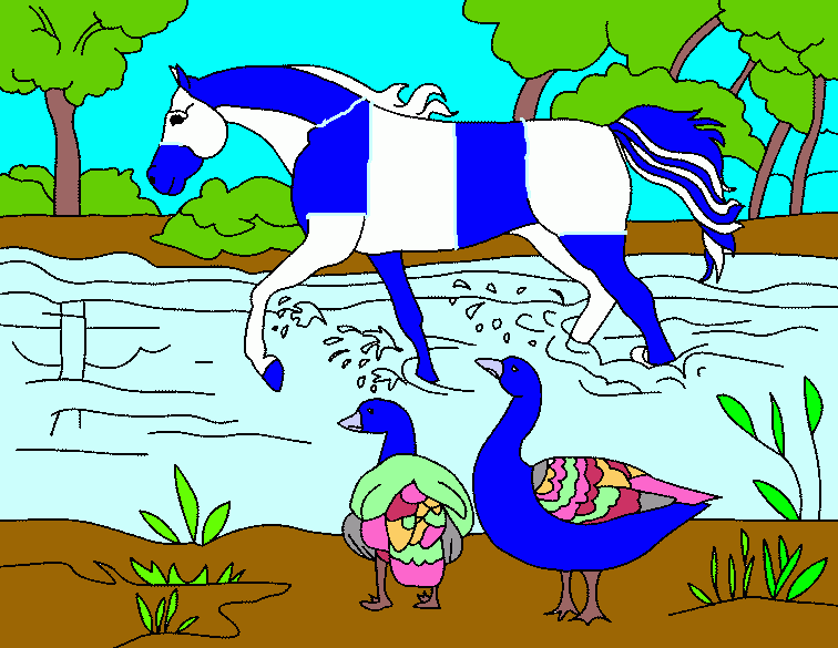 cavalo paraguaio para colorir e imprimir