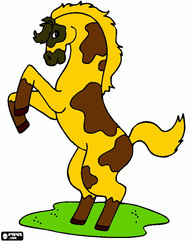 cavalo tubiano para colorir e imprimir