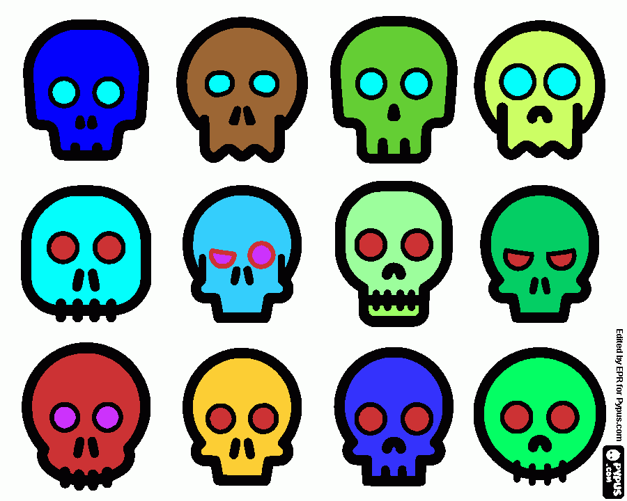 caveiras para colorir e imprimir