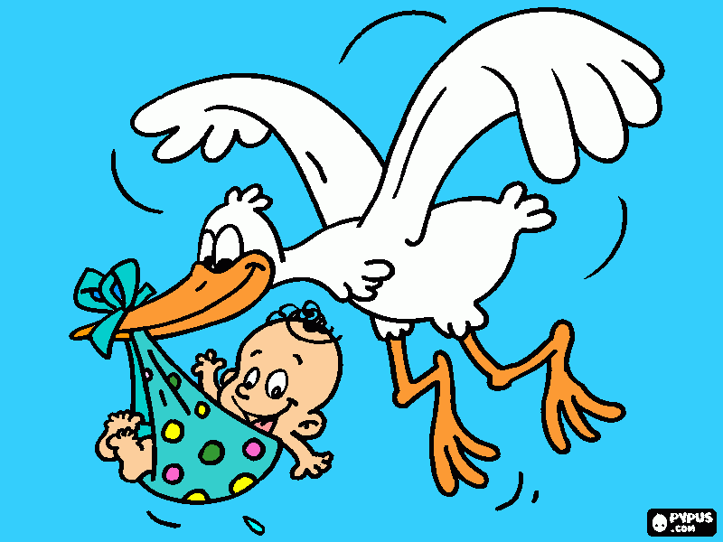 cegonha para colorir e imprimir