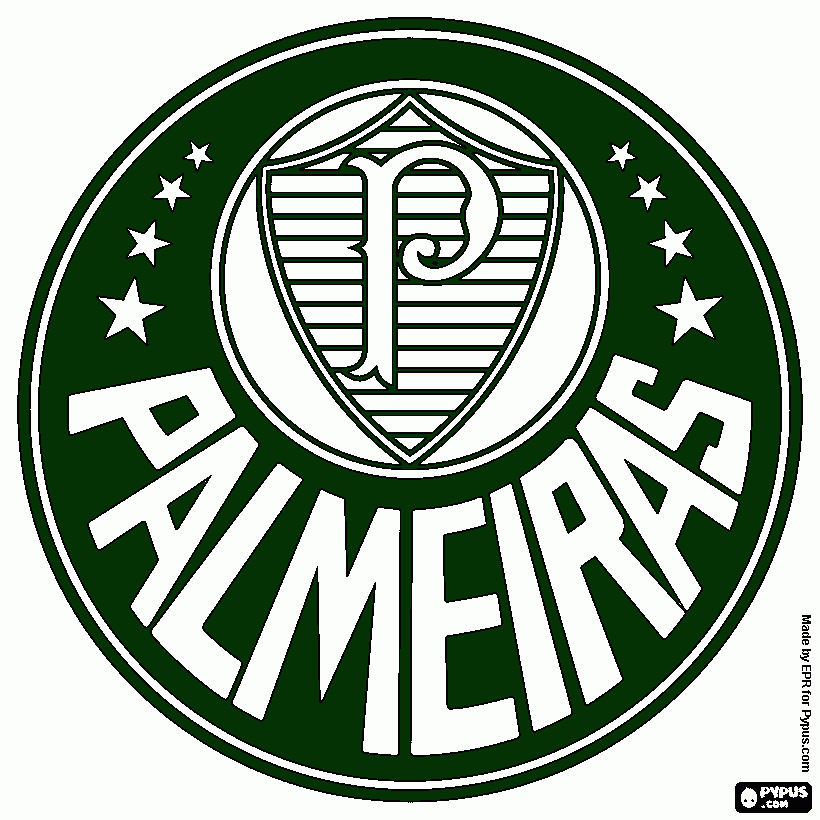 centenário palmeiras para colorir e imprimir